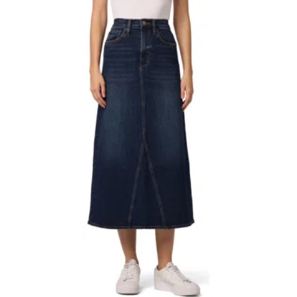 Denim Maxi Skirt - Dark Blue